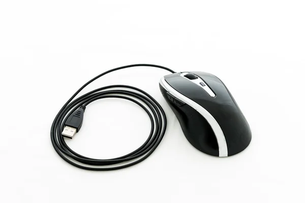 Mouse del computer con cavo USB — Foto Stock