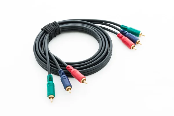 3.5mm Jack rca ses video kablosu — Stok fotoğraf