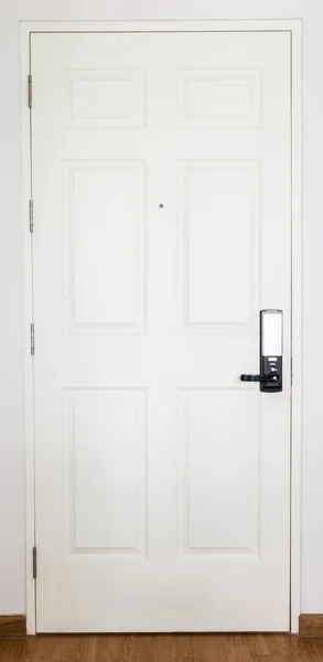 Perspective Wood texture background and door — Stock Photo, Image