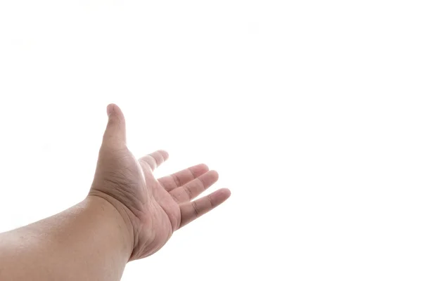 Ανοίξτε το αριστερό χέρι του ανθρώπου — Φωτογραφία Αρχείου