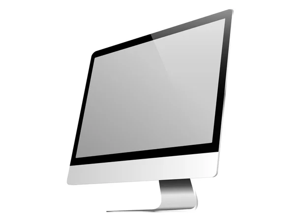 Pantalla de ordenador aislada en blanco — Vector de stock