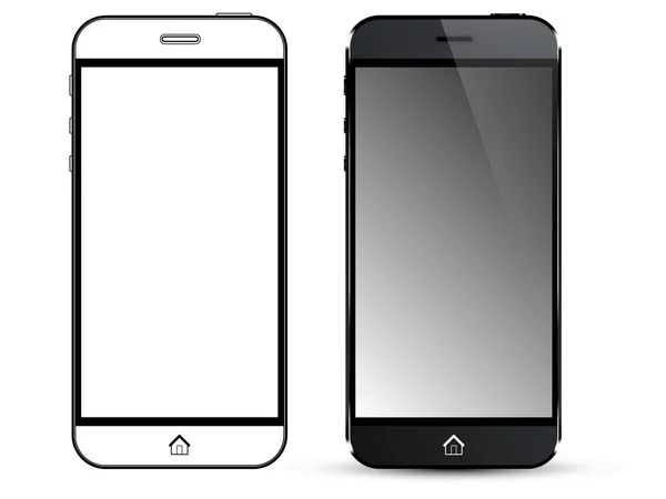Black Smart Phone Vector — Stock Vector