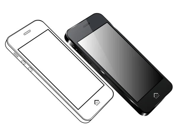 Vettore Smart Phone nero — Vettoriale Stock