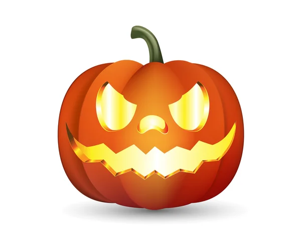 Halloween dovleac izolat — Vector de stoc