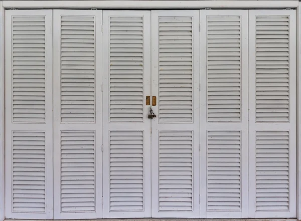 Witte houten deur — Stockfoto