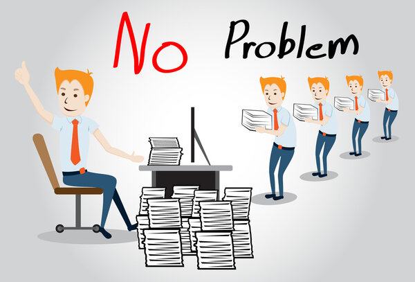 Businessman character vector illustration