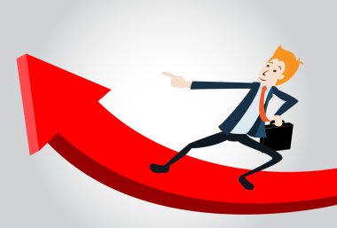 yukarı doğru bir istatistik oku çalıştıran iş Yöneticisi