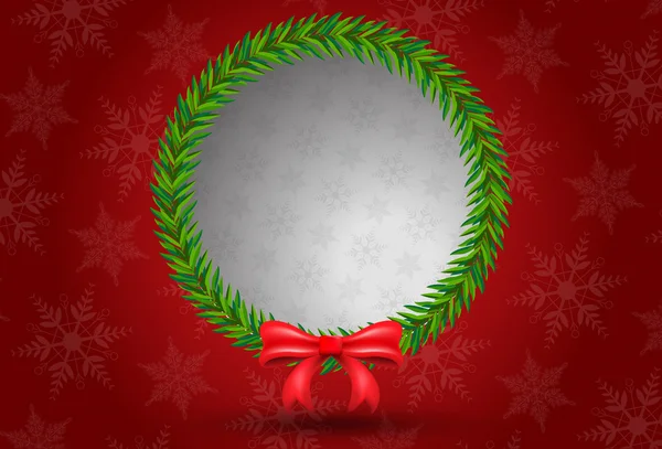 圣诞叶束圆圈形状 — 图库矢量图片