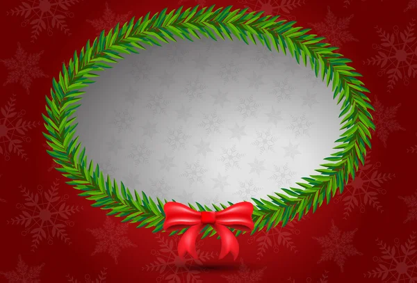 Karácsonyi levél csomó ellipszis alakú — Stock Vector