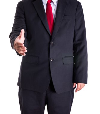 El sıkışmak için elini veren işadamı
