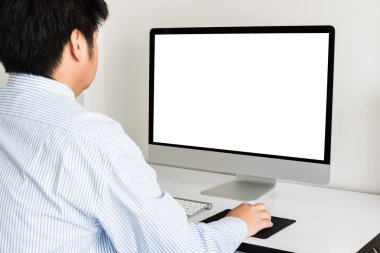 iş yerinde genç işadamı