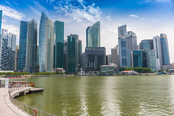 Krajobraz dzielnicy finansowej miasta Singapur — Zdjęcie stockowe