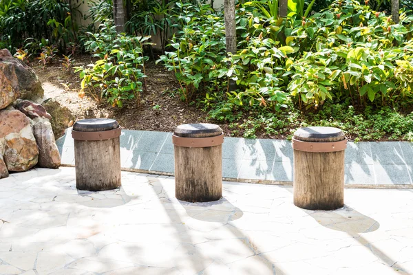 Stumps seats in the park — Stock Photo, Image