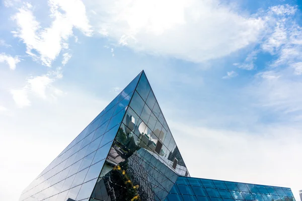 Triangle glass modern building — Stock Photo, Image