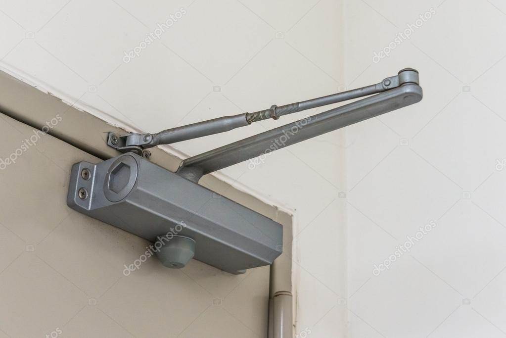 Automatic Hydraulic Leaver Hinge Door Closer Holder Stock Photo