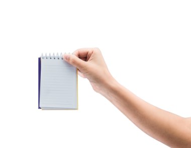 kadın eli boş kağıt defter tutma 