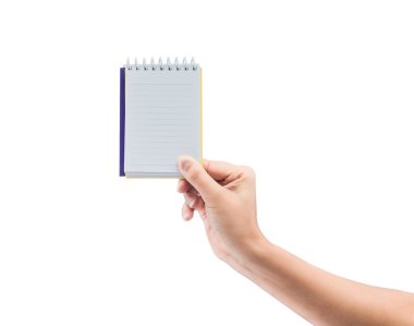 kadın eli boş kağıt defter tutma 
