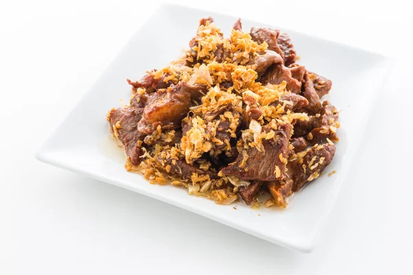 Fried pork with garlic — Stock Photo, Image