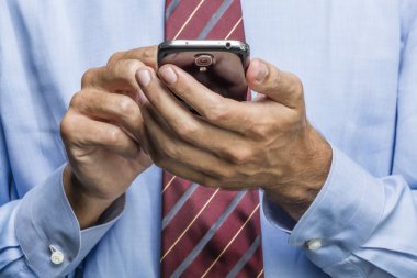 işadamı Smartphone kırpılmış görüntü