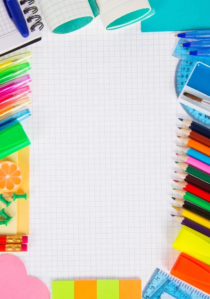 Conjunto de material de escritório necessário para a escola ou escritório — Fotografia de Stock