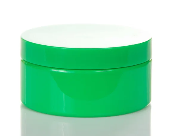 Cosmetics cream in jar, isolated on white — Stock Photo, Image