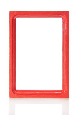 Resimler veya fotoğraflar üzerinde beyaz izole, ahşap çerçeve