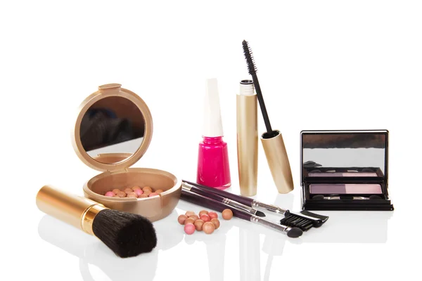 Set of female cosmetics and the nail varnish — Stock Photo, Image