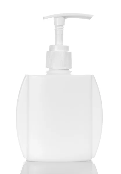 Бутылка жидкого мыла, изолированного на белом — стоковое фото