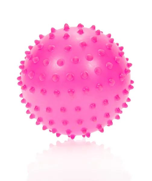 Rosa palla massaggio isolato su bianco — Foto Stock