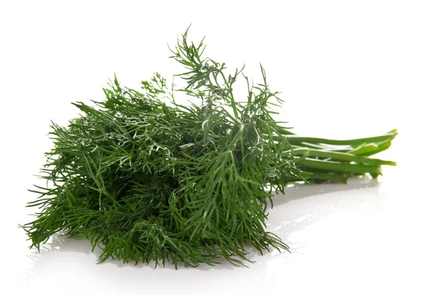 Bunch of fresh dill isolated on white — Stock Photo, Image