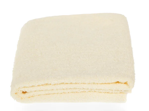 Miękki, puszysty ręcznik na białym tle — Zdjęcie stockowe