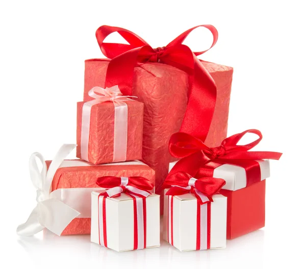 Bright gifts with bows — Stock Photo, Image