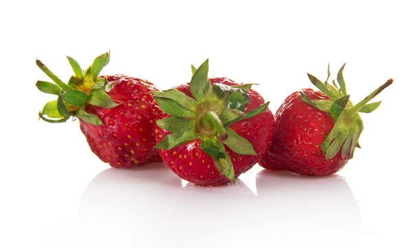 Three berries of strawberry — Stock Photo, Image
