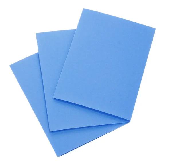 Blue cards isolated on white — Stock Photo, Image