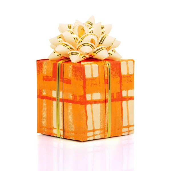 Christmas gift box isolated on white — Stock Photo, Image