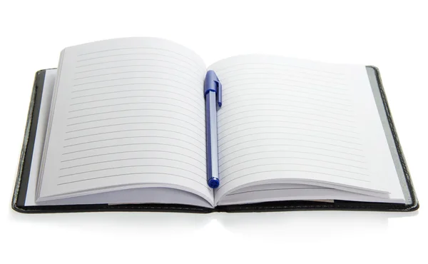 The blue handle on a notepad, isolated on white Royalty Free Stock Photos