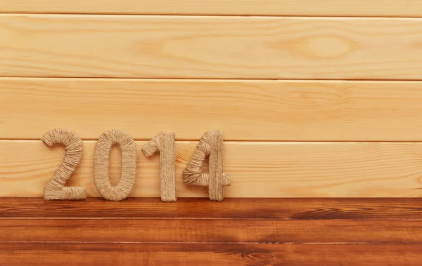 Надпись 2014 года из текстиля. Новый год . — стоковое фото