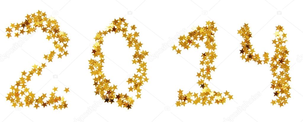 Twenty-fourteenth New Year of gold stars