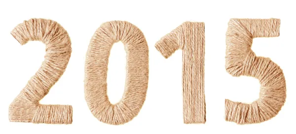 Inscrição 2015 a partir de têxteis — Fotografia de Stock