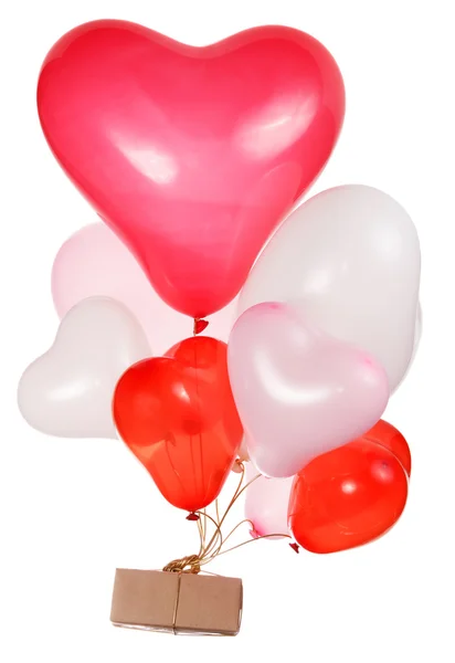 Balões em forma de coração — Fotografia de Stock