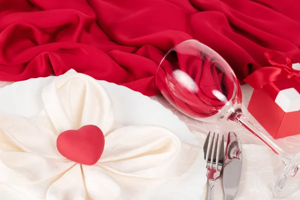 Valentinstag Tisch decken — Stockfoto