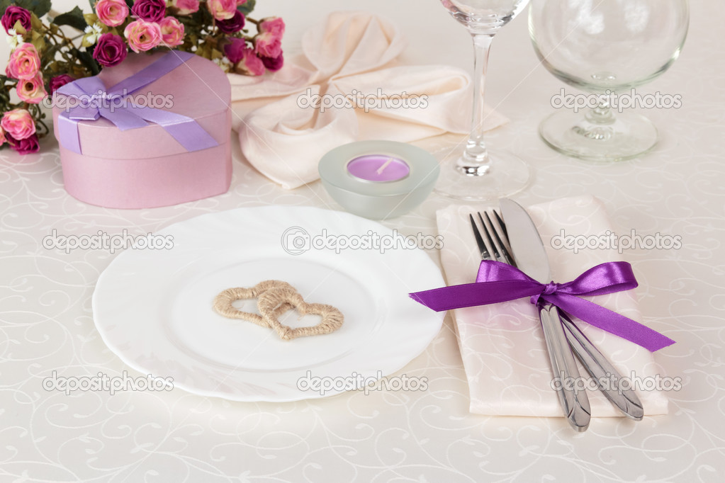 Valentine Day table setting