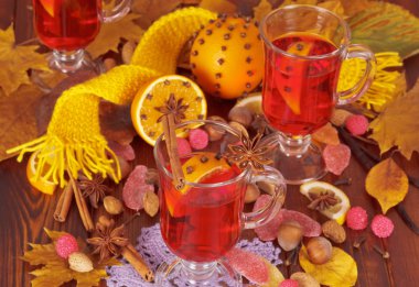 Bir kadeh sıcak şarap.