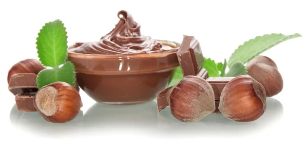 Mísa čokoládový krém — Stock fotografie