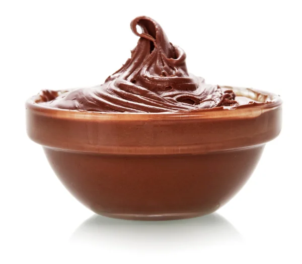 Bowl of chocolate cream — Stock Photo, Image