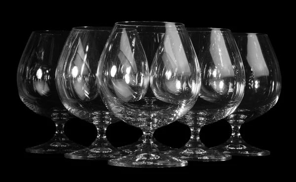 Boş brandy camları — Stok fotoğraf