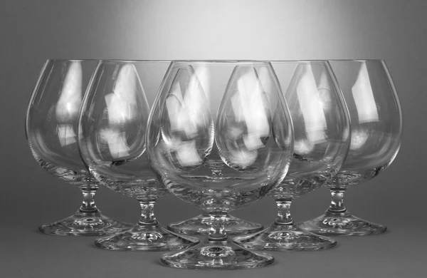 Empty brandy glasses — Stock Photo, Image