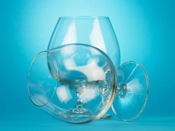 Empty brandy glasses — Stock Photo, Image