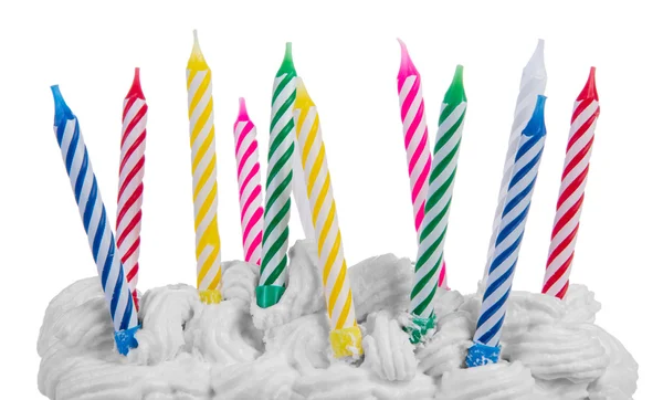 Candele di buon compleanno — Foto Stock