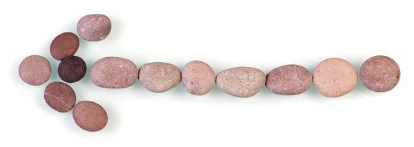 자갈 돌으로 만든 화살 — 스톡 사진